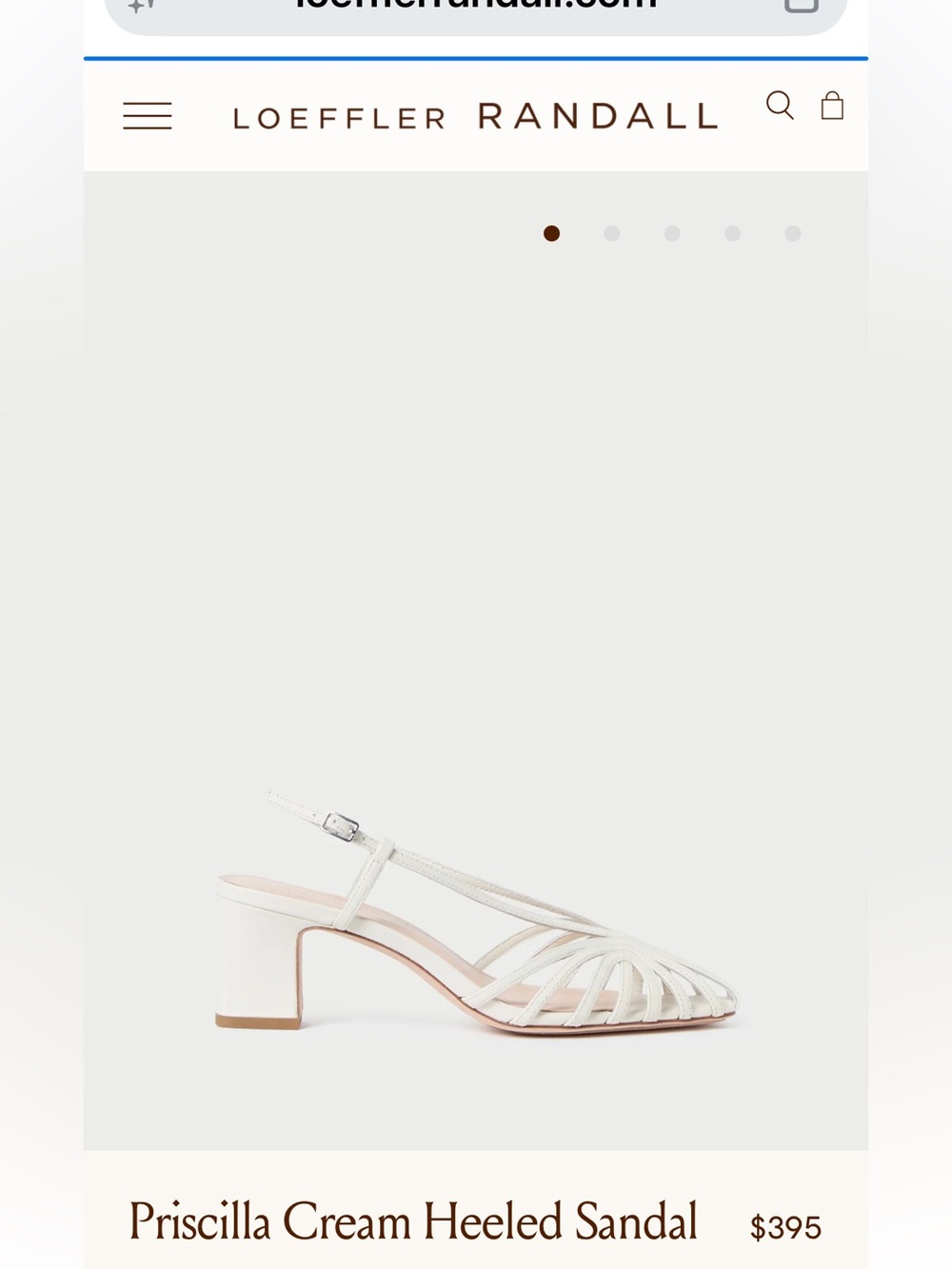 Loeffler Randall Priscilla Cream Heeled Sandal